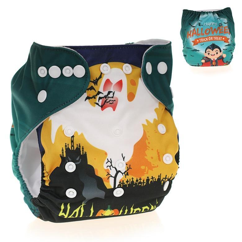 Reusable Pocket Cloth Diapers - Adjustable Waterproof Baby Nappies in Modern Prints