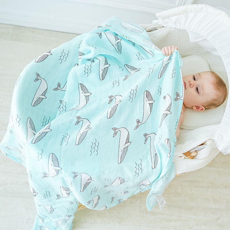 Bamboo Cotton Baby Swaddle Blanket — Soft, Breathable & Multi-Use - Multiple Designs