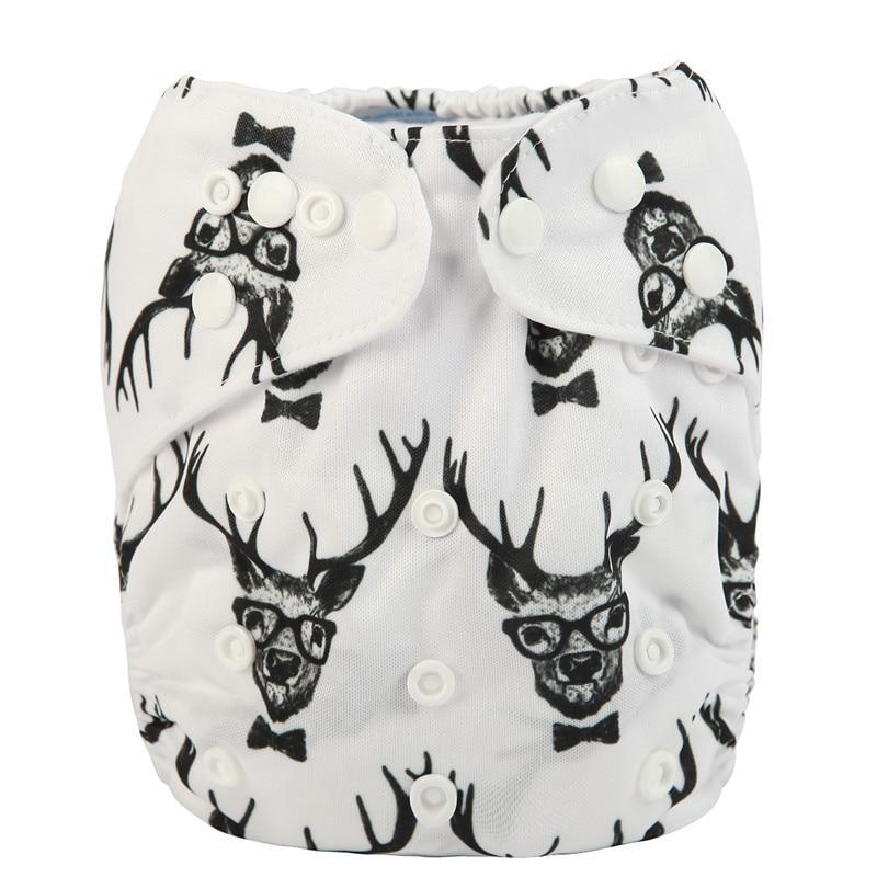 Reusable Pocket Cloth Diapers - Adjustable Waterproof Baby Nappies in Modern Prints