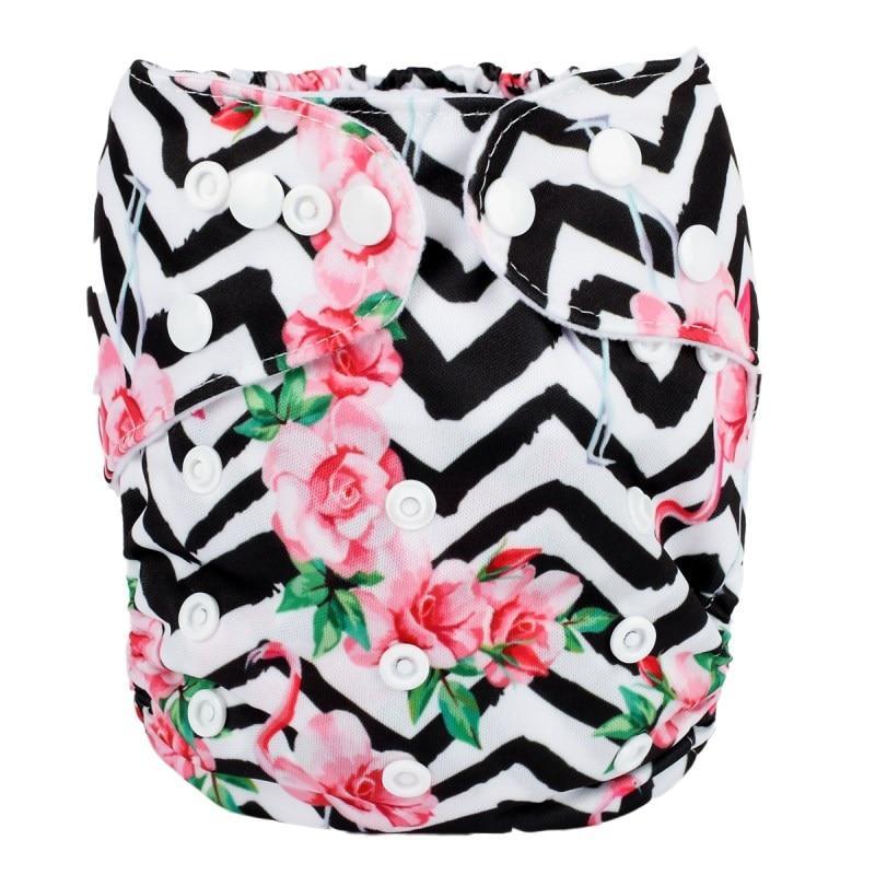 Reusable Pocket Cloth Diapers - Adjustable Waterproof Baby Nappies in Modern Prints