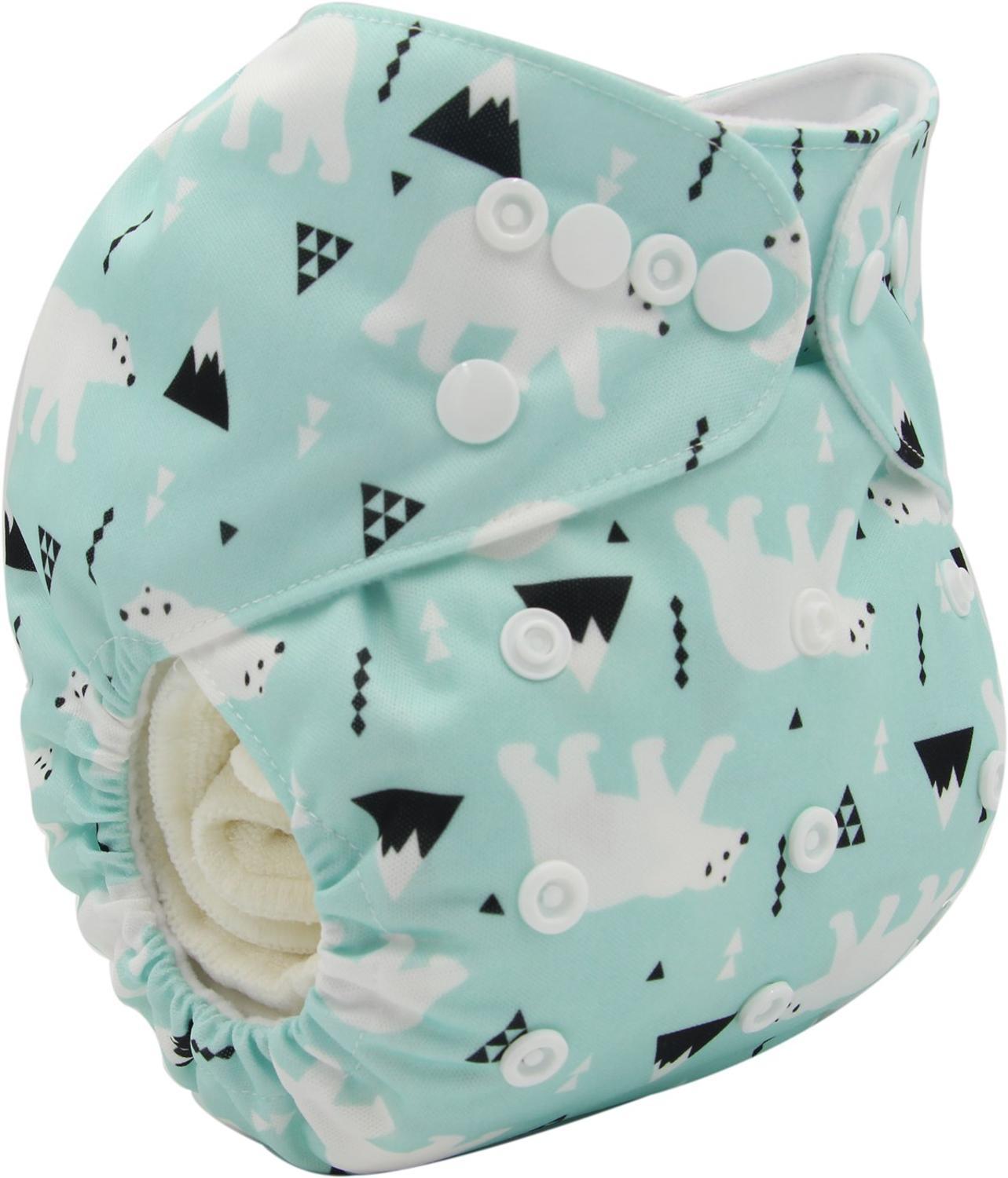Reusable Pocket Cloth Diapers - Adjustable Waterproof Baby Nappies in Modern Prints