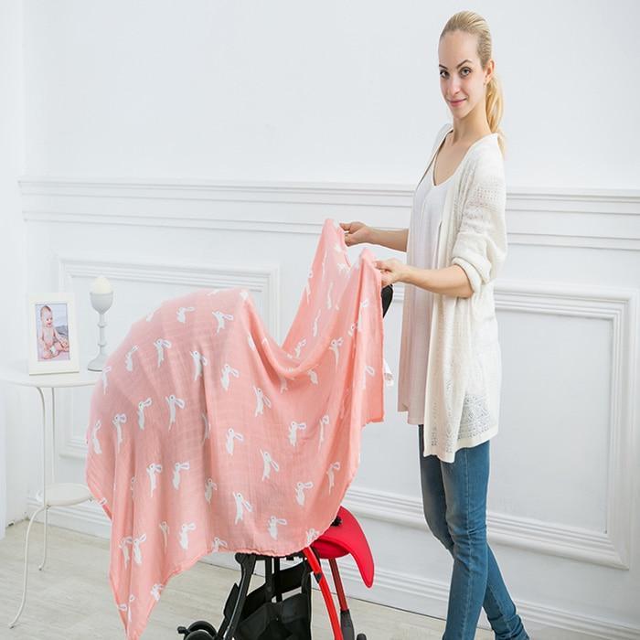Bamboo Cotton Baby Swaddle Blanket — Soft, Breathable & Multi-Use - Multiple Designs