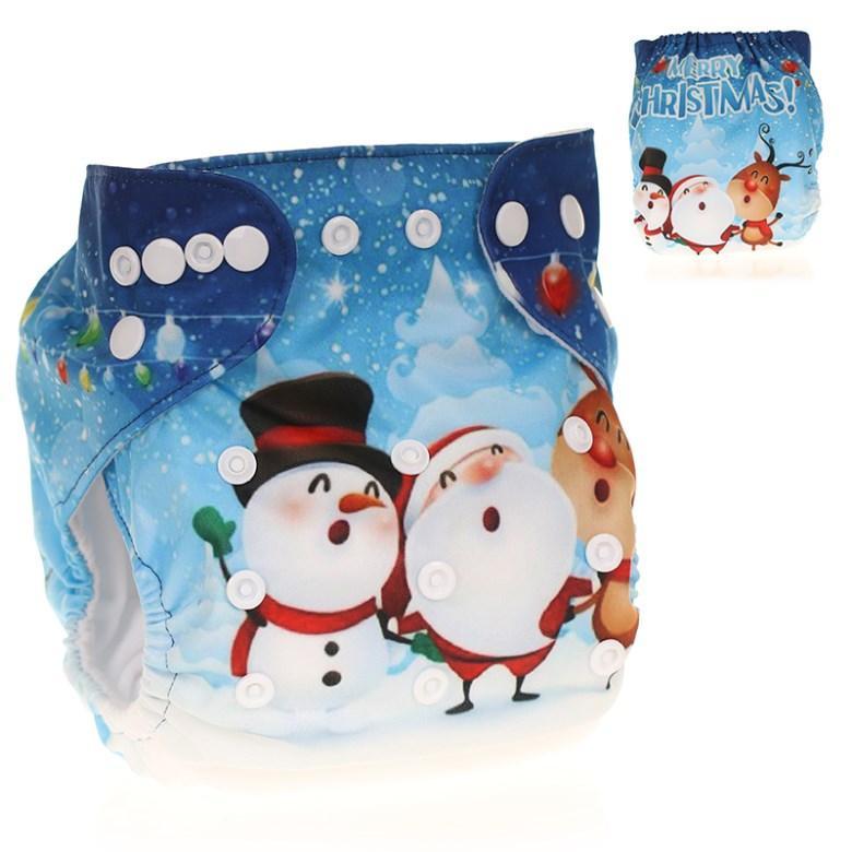 Reusable Pocket Cloth Diapers - Adjustable Waterproof Baby Nappies in Modern Prints