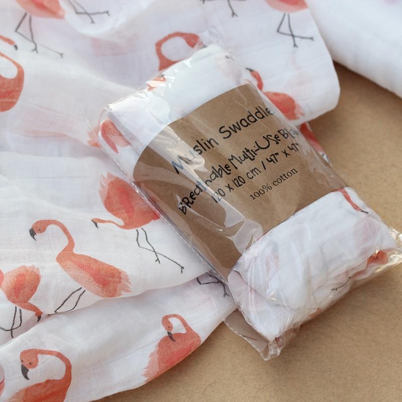 Lightweight Cotton Muslin Baby Swaddle Blanket - Multiple Designs
