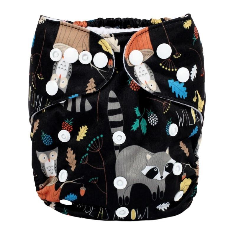 Reusable Pocket Cloth Diapers - Adjustable Waterproof Baby Nappies in Modern Prints
