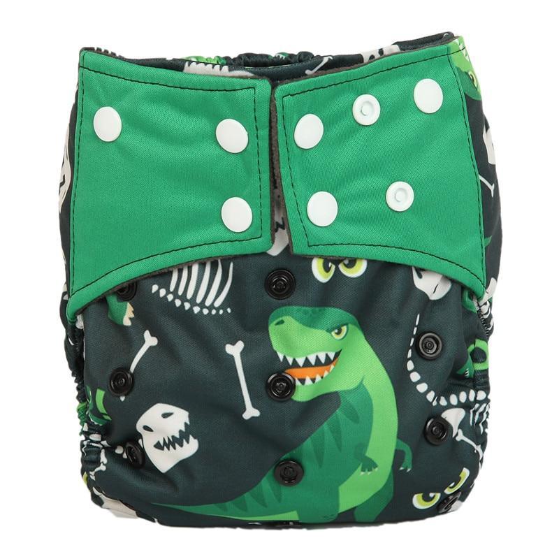Charcoal Bamboo Reusable Baby Cloth Diapers - Double Gusset, Washable Nappies - Multiple Designs