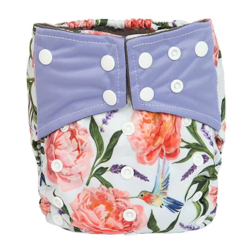 Charcoal Bamboo Reusable Baby Cloth Diapers - Double Gusset, Washable Nappies - Multiple Designs