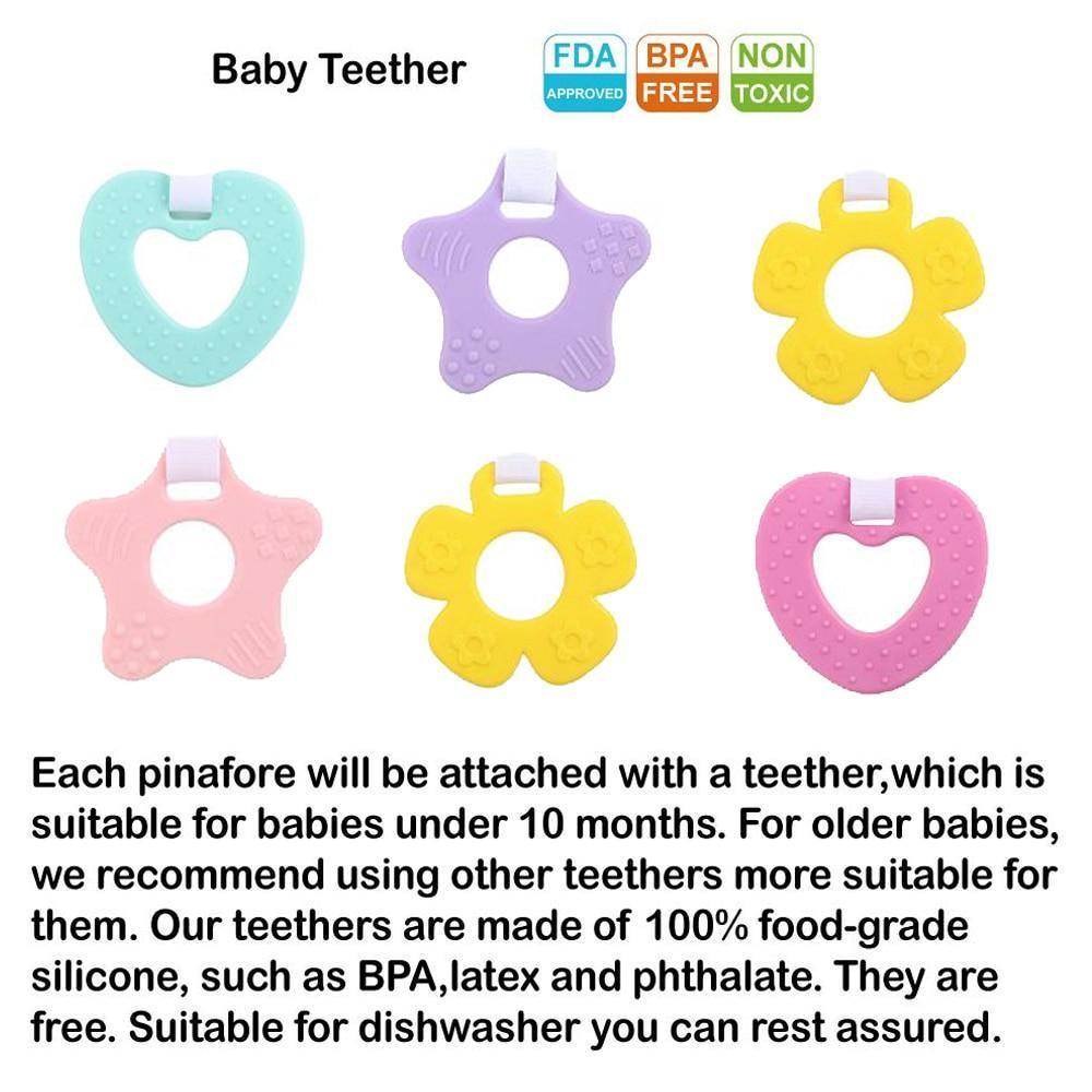 100% Organic Cotton Unisex Baby Bandana Drool Bibs with Teething Toy – 25 Designs