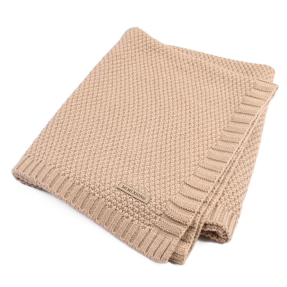Organic Cotton Knitted Baby Blanket - Multiple Colors