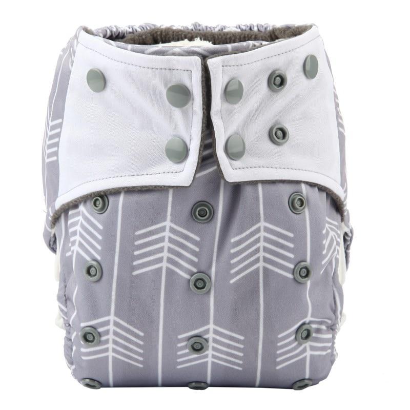 Charcoal Bamboo Reusable Baby Cloth Diapers - Double Gusset, Washable Nappies - Multiple Designs