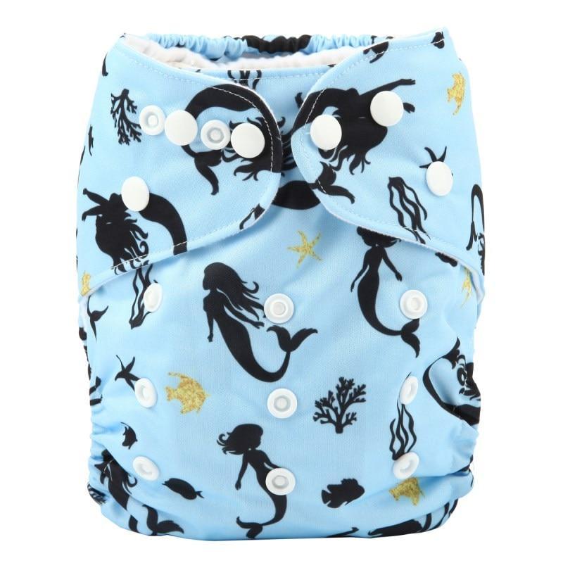 Reusable Pocket Cloth Diapers - Adjustable Waterproof Baby Nappies in Modern Prints