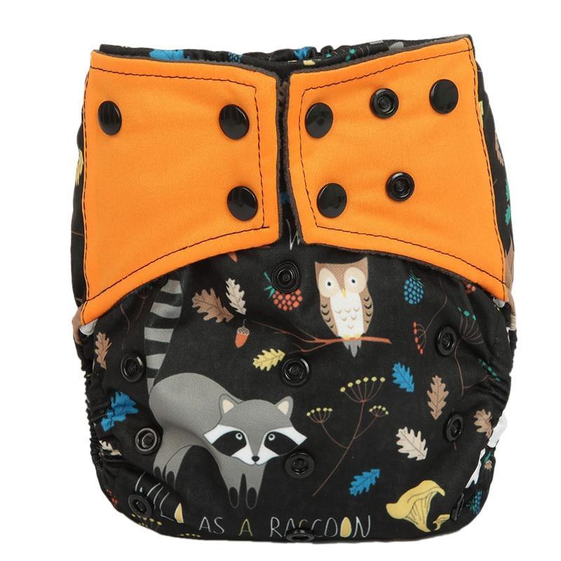 Charcoal Bamboo Reusable Baby Cloth Diapers - Double Gusset, Washable Nappies - Multiple Designs