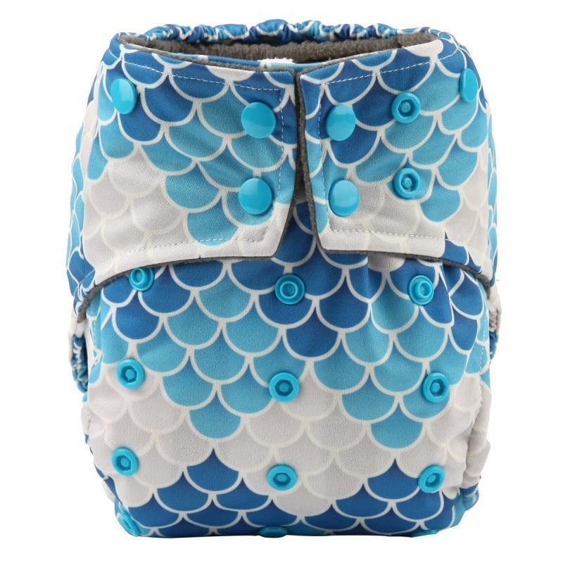 Charcoal Bamboo Reusable Baby Cloth Diapers - Double Gusset, Washable Nappies - Multiple Designs