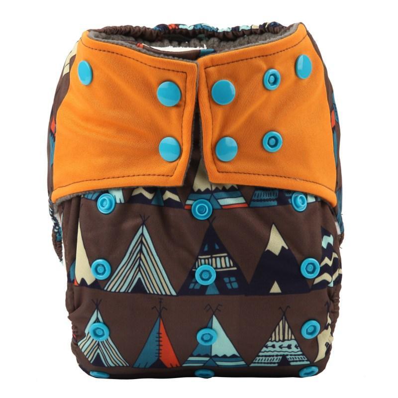 Charcoal Bamboo Reusable Baby Cloth Diapers - Double Gusset, Washable Nappies - Multiple Designs