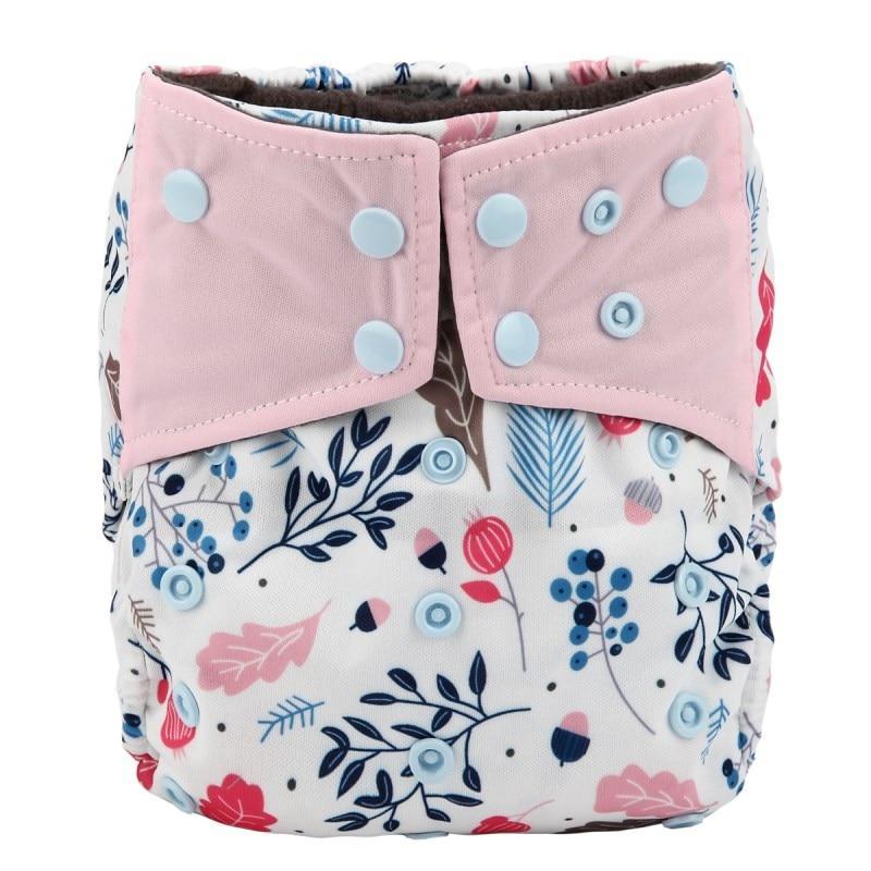 Charcoal Bamboo Reusable Baby Cloth Diapers - Double Gusset, Washable Nappies - Multiple Designs