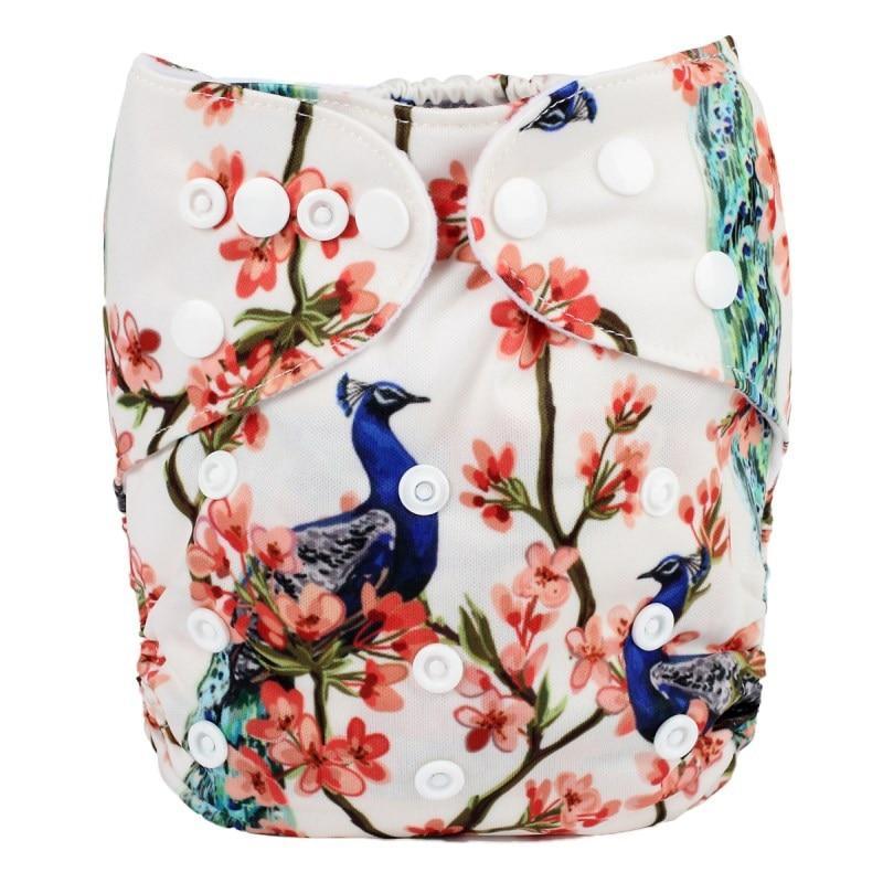 Reusable Pocket Cloth Diapers - Adjustable Waterproof Baby Nappies in Modern Prints