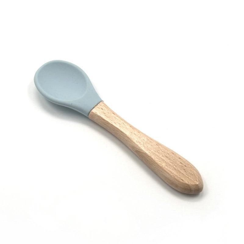 Organic Bamboo/Silicone Training Spoons (2 Piece Set)