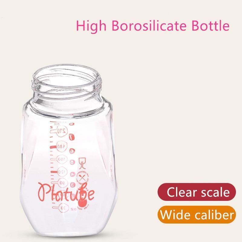 Cartoon Silicone Baby Feeding Bottle — Anti-Colic, Angled & BPA-Free - Multiple Colors