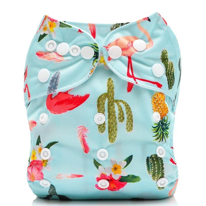 Reusable Pocket Cloth Diapers - Adjustable Waterproof Baby Nappies in Modern Prints