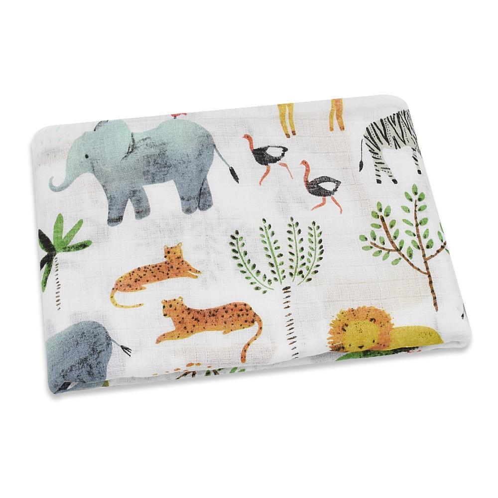 Lightweight Cotton Muslin Baby Swaddle Blanket - Multiple Designs