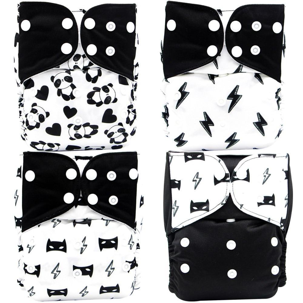 Eco-Friendly Reusable Cloth Diapers (4 Piece Set) - Multi Design