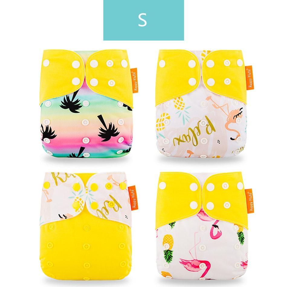 Washable Eco-friendly Reusable Cloth Diapers - Multiple Designs (Set of 4)