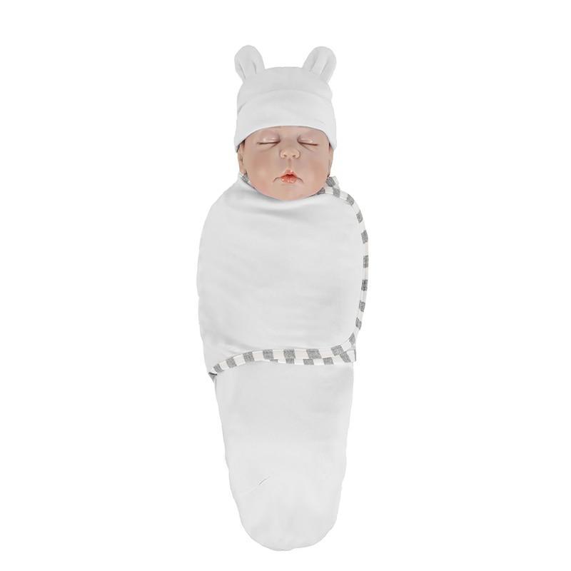 Organic Cotton Newborn Swaddle Blanket with Hat & Blanket Bag – 8 Colors