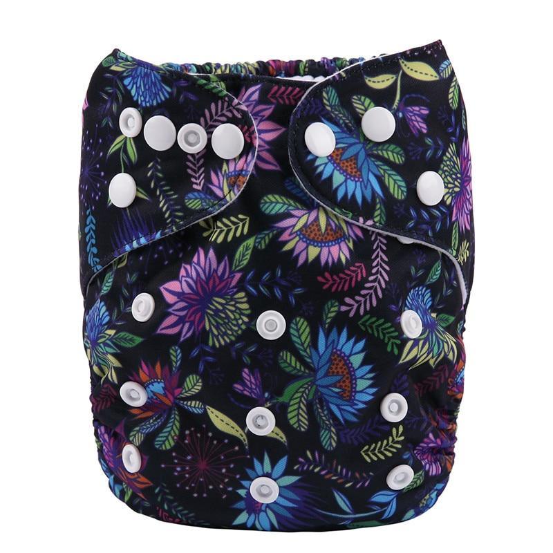 Reusable Pocket Cloth Diapers - Adjustable Waterproof Baby Nappies in Modern Prints
