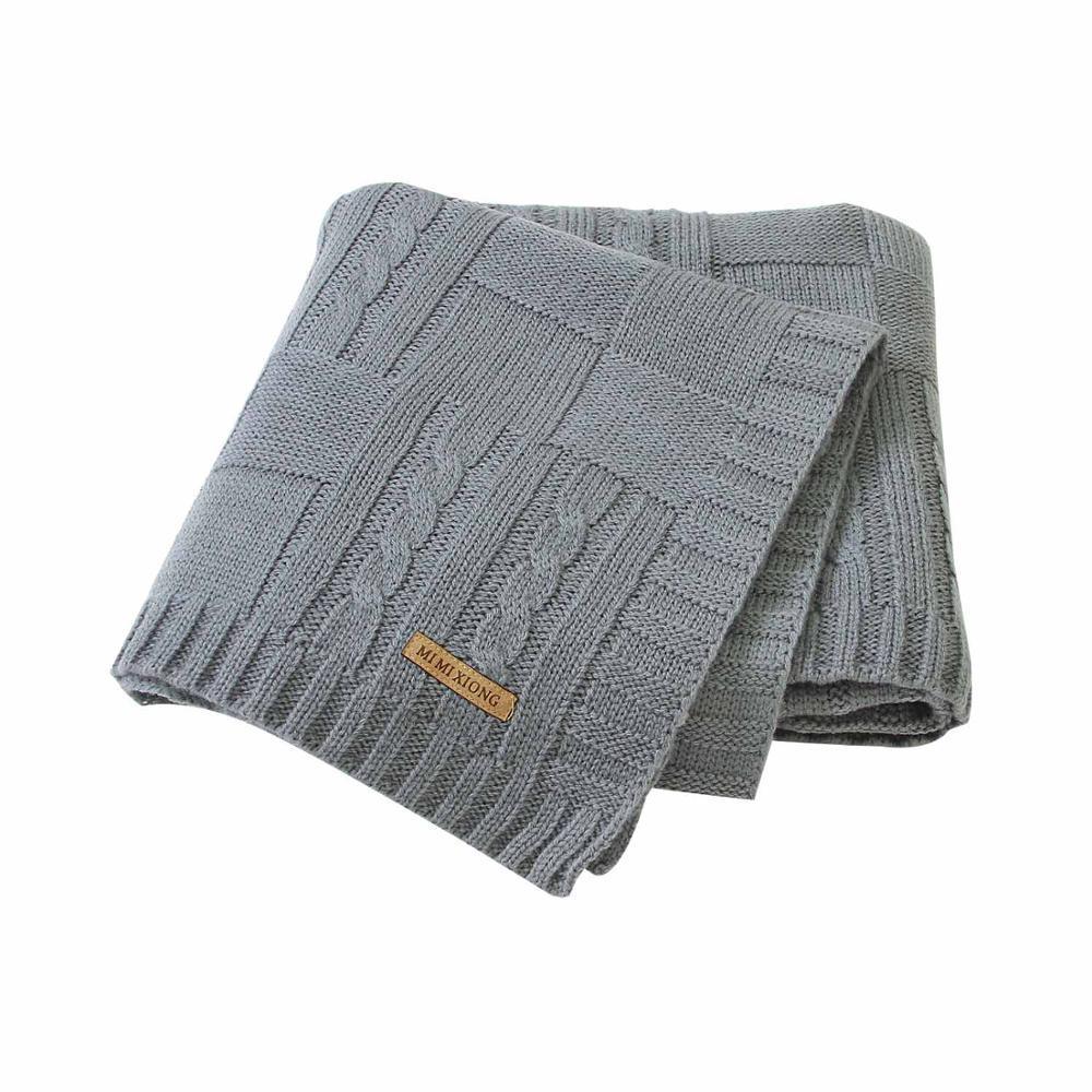 Organic Cotton Knitted Baby Blanket - Multiple Colors