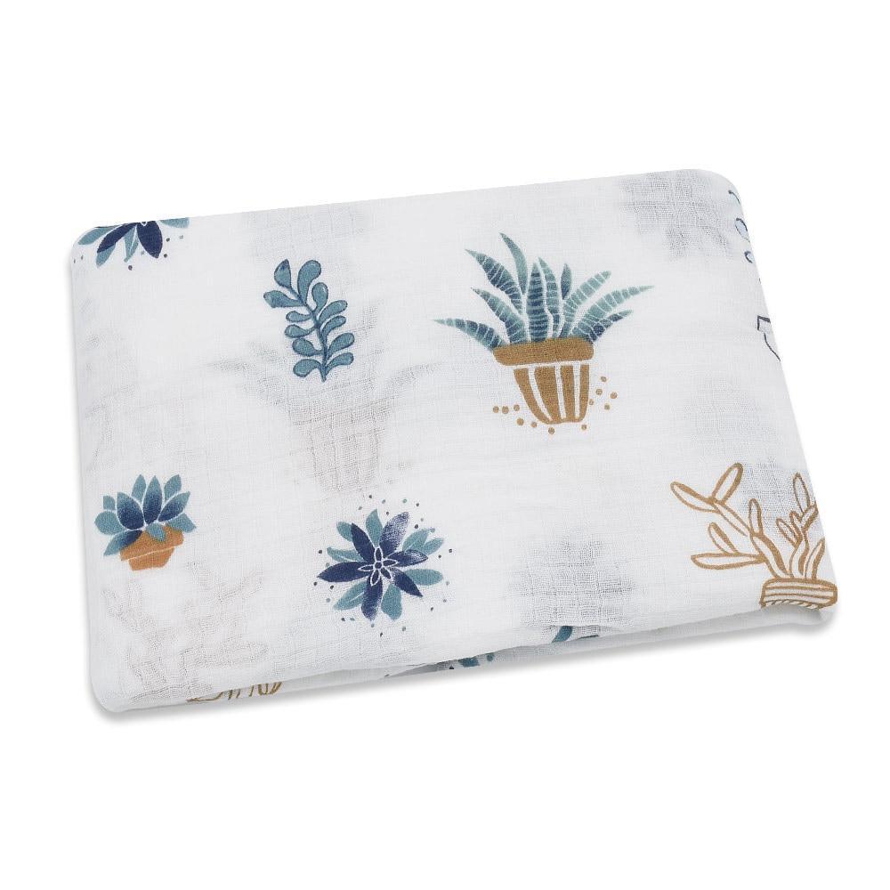 Lightweight Cotton Muslin Baby Swaddle Blanket - Multiple Designs