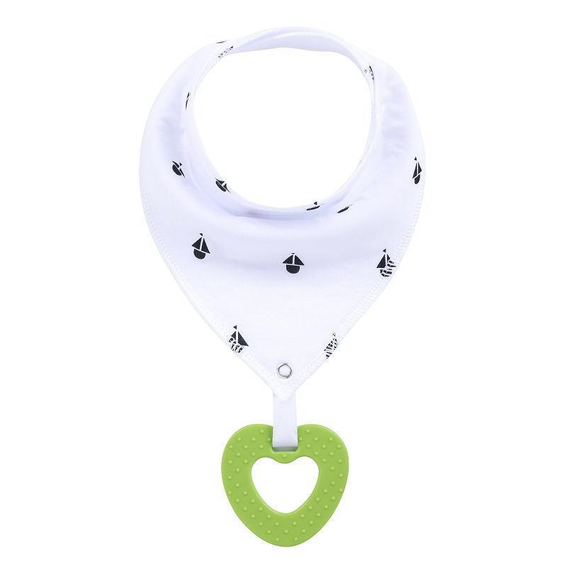 100% Organic Cotton Unisex Baby Bandana Drool Bibs with Teething Toy – 25 Designs