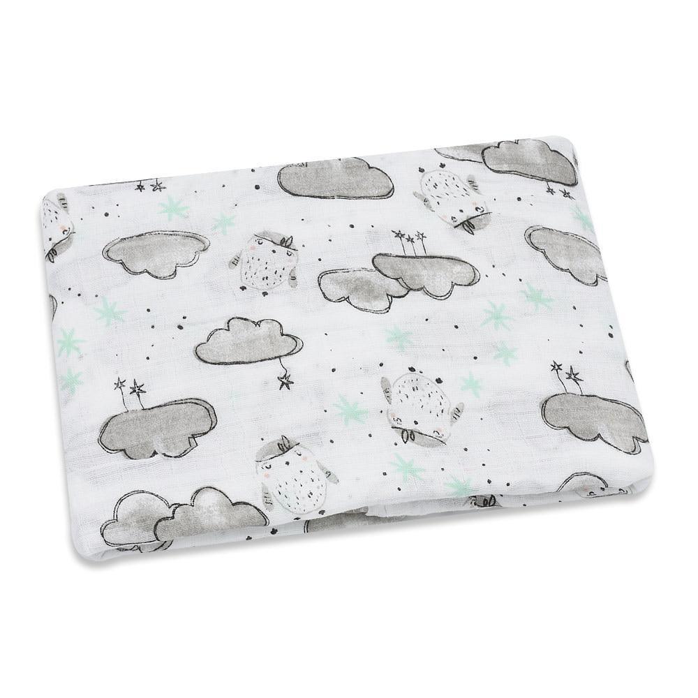 Lightweight Cotton Muslin Baby Swaddle Blanket - Multiple Designs