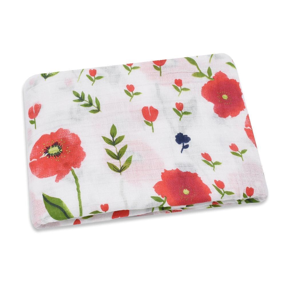Lightweight Cotton Muslin Baby Swaddle Blanket - Multiple Designs