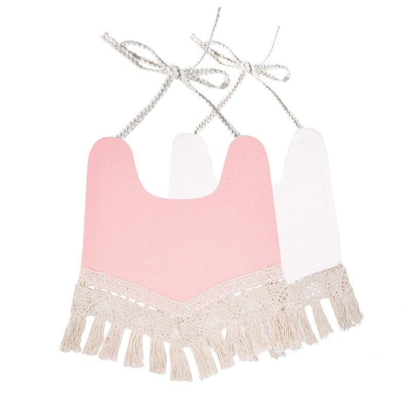 Cotton Linen Tassel Baby Bib & Burp Cloth – Multiple Designs