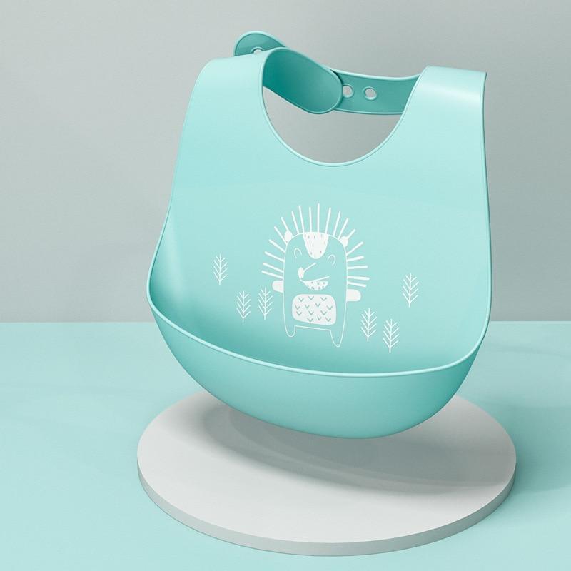 Adjustable Silicone Baby Bib – Multiple Designs