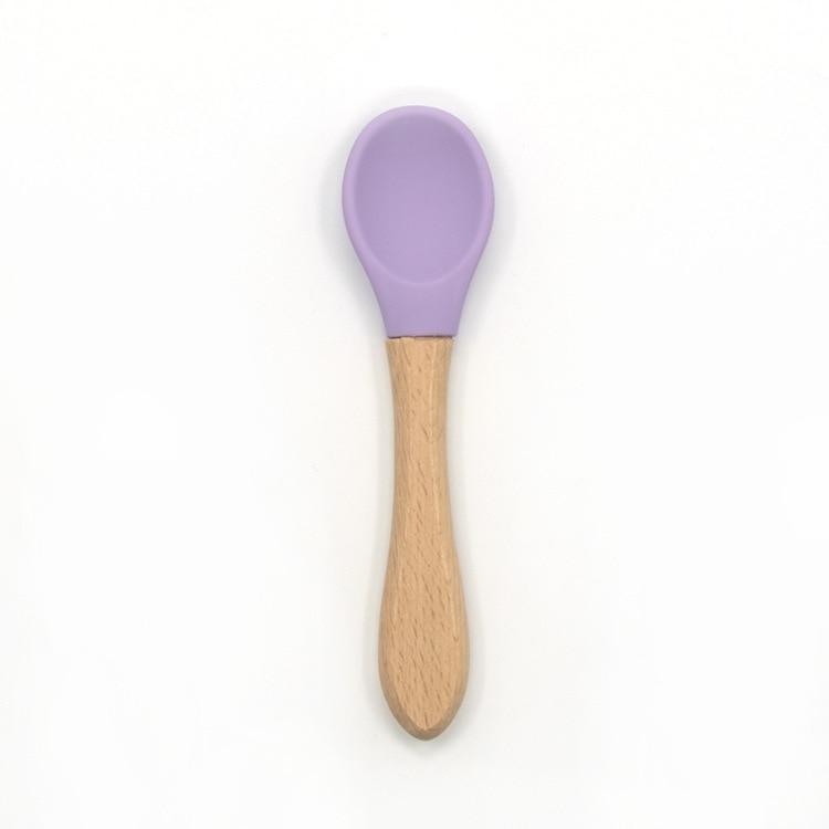 Organic Bamboo/Silicone Training Spoons (2 Piece Set)