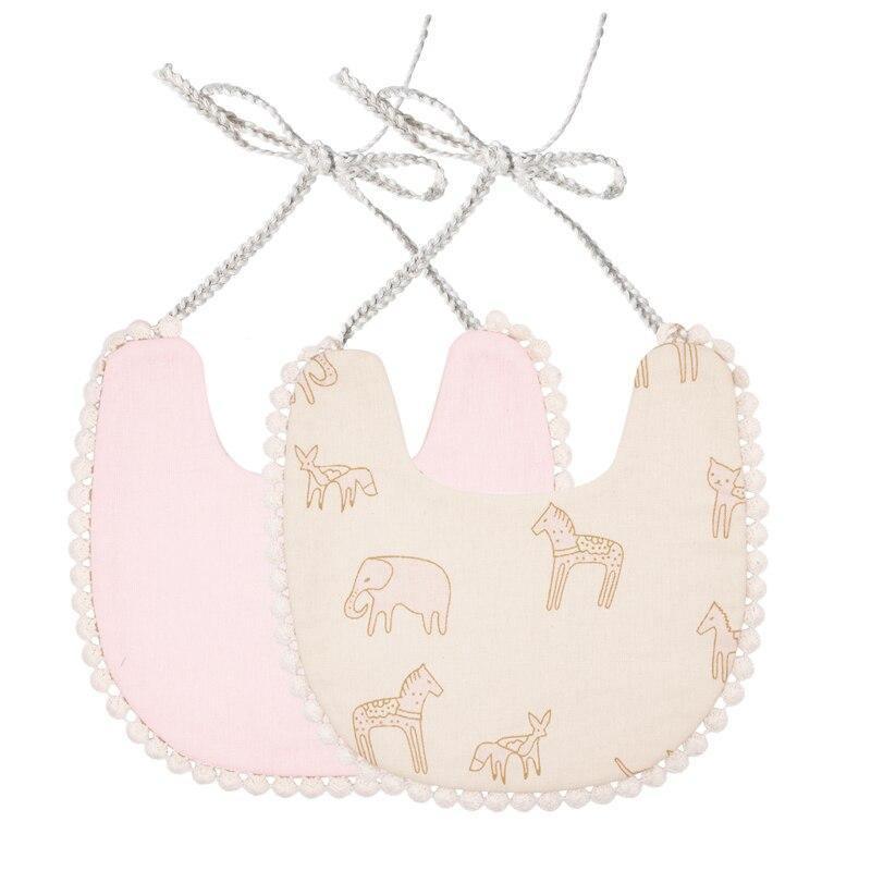 Cotton Linen Tassel Baby Bib & Burp Cloth – Multiple Designs