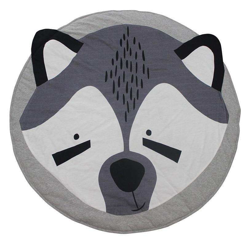 Round Cotton Animal Play Mat for Babies & Toddlers - Multiple Designs