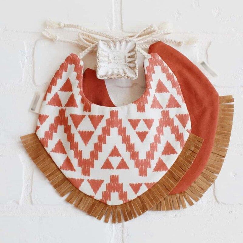 Cotton Linen Tassel Baby Bib & Burp Cloth – Multiple Designs