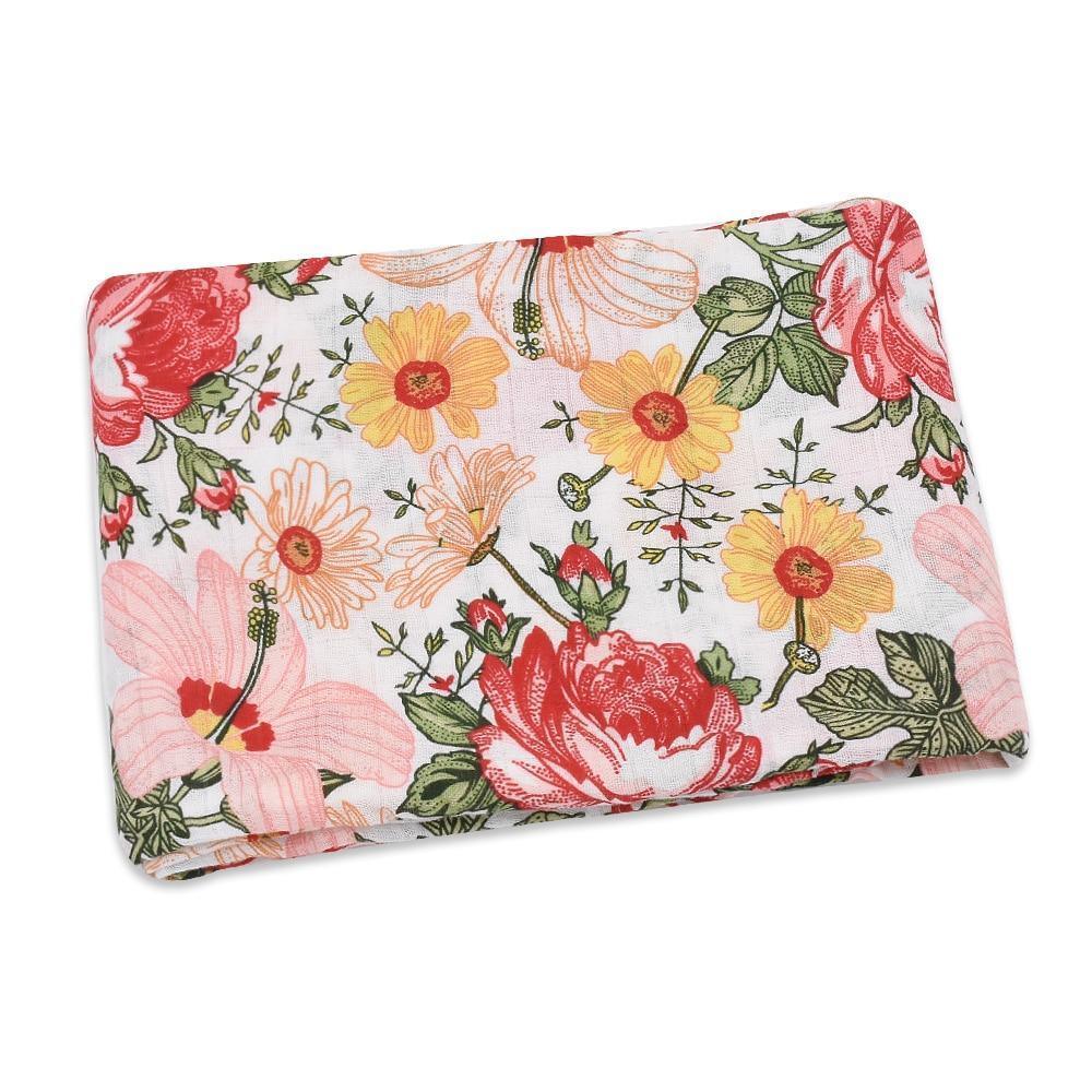 Lightweight Cotton Muslin Baby Swaddle Blanket - Multiple Designs