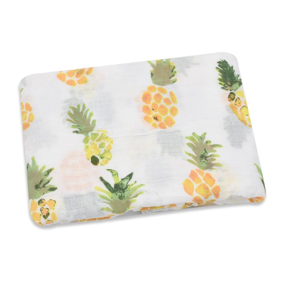 Lightweight Cotton Muslin Baby Swaddle Blanket - Multiple Designs