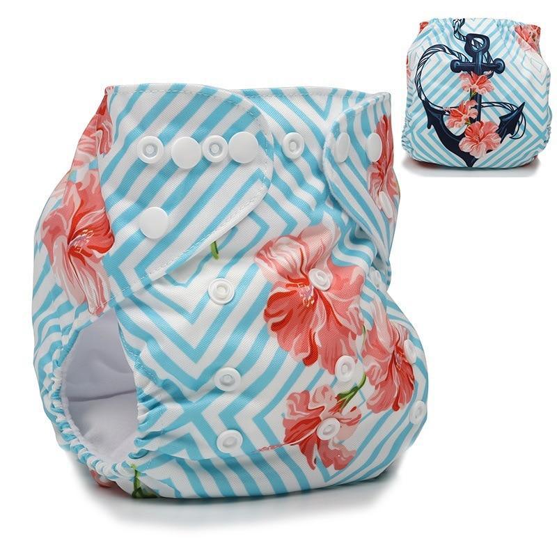 Reusable Pocket Cloth Diapers - Adjustable Waterproof Baby Nappies in Modern Prints
