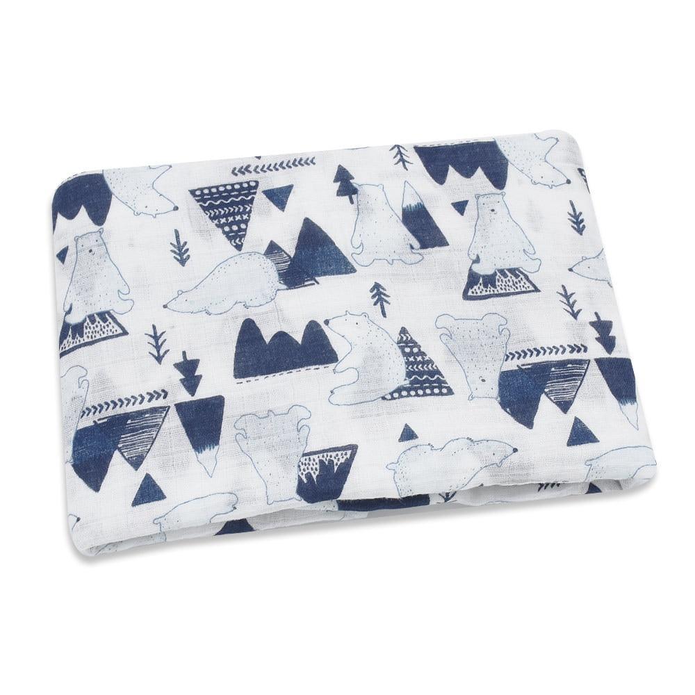 Lightweight Cotton Muslin Baby Swaddle Blanket - Multiple Designs