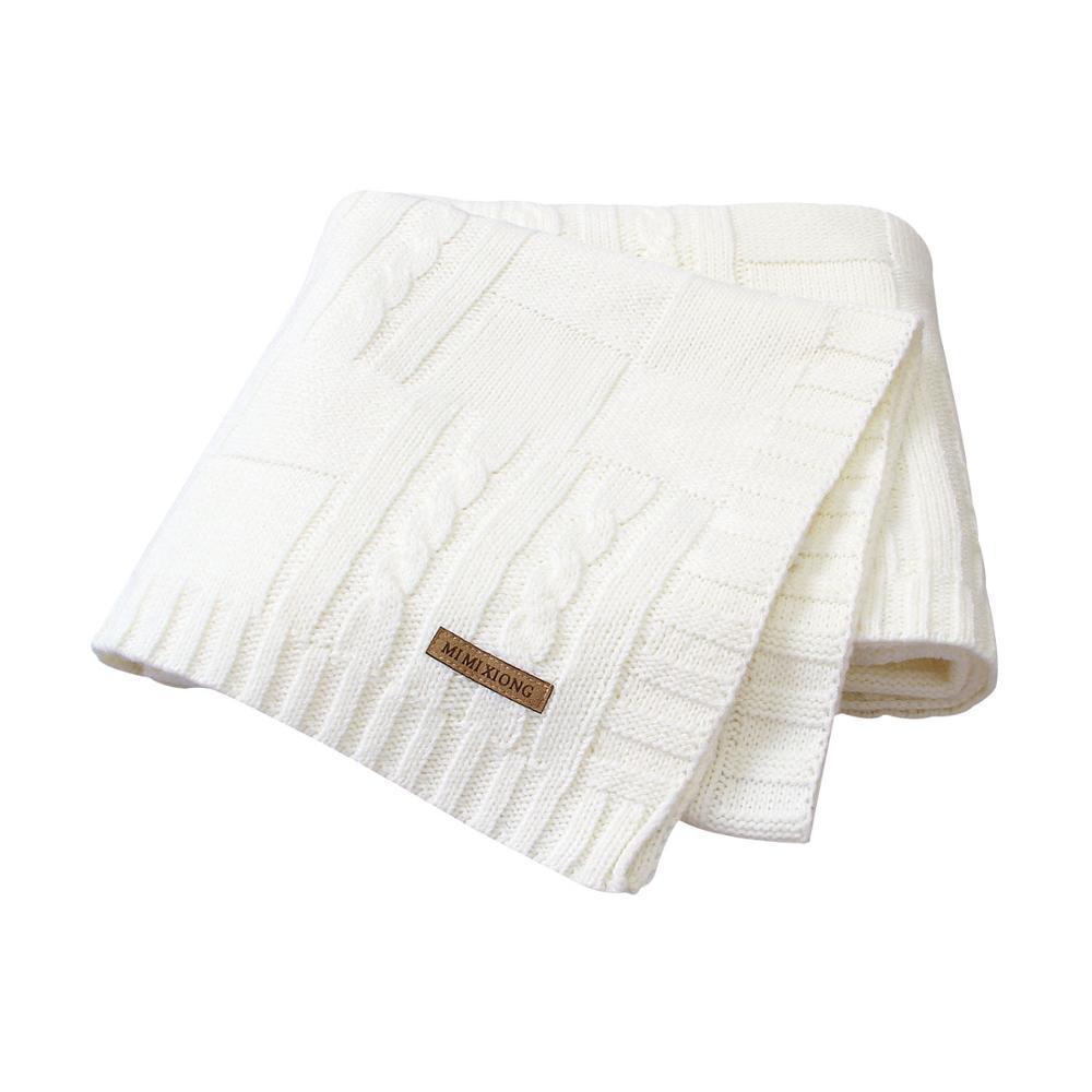 Organic Cotton Knitted Baby Blanket - Multiple Colors