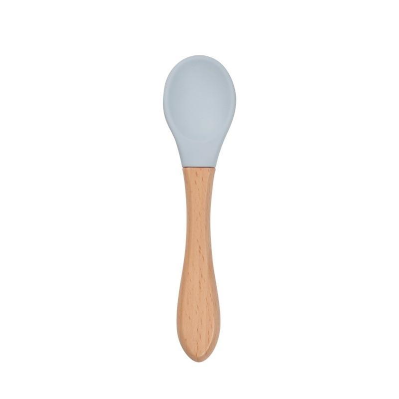 Organic Bamboo/Silicone Training Spoons (2 Piece Set)