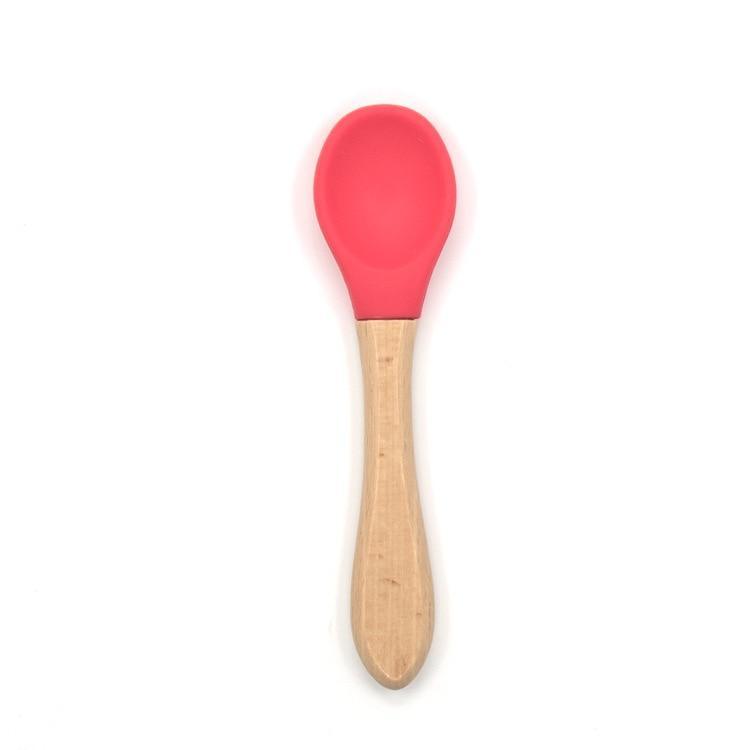 Organic Bamboo/Silicone Training Spoons (2 Piece Set)