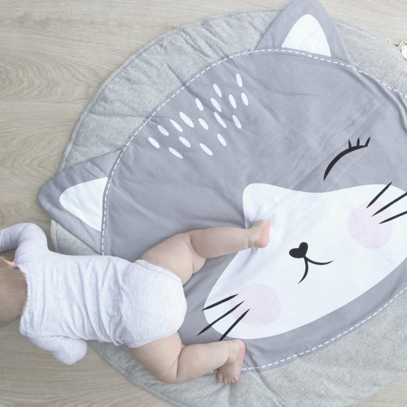 Round Cotton Animal Play Mat for Babies & Toddlers - Multiple Designs