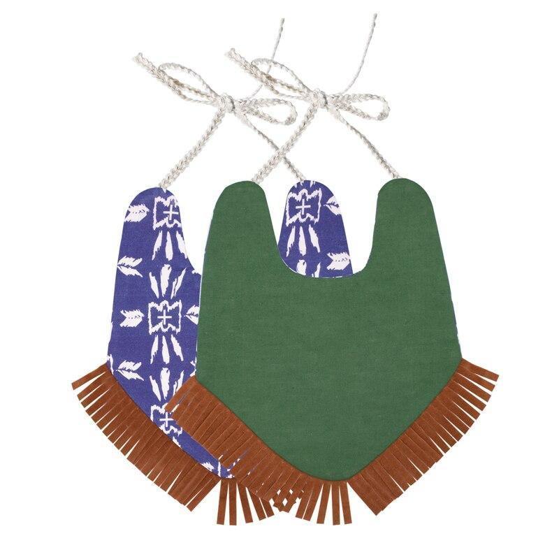 Cotton Linen Tassel Baby Bib & Burp Cloth – Multiple Designs