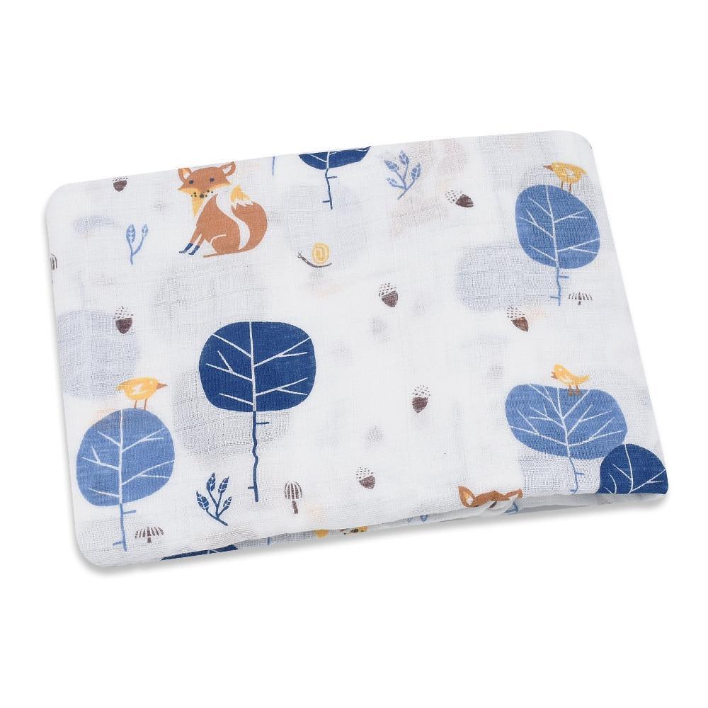 Lightweight Cotton Muslin Baby Swaddle Blanket - Multiple Designs