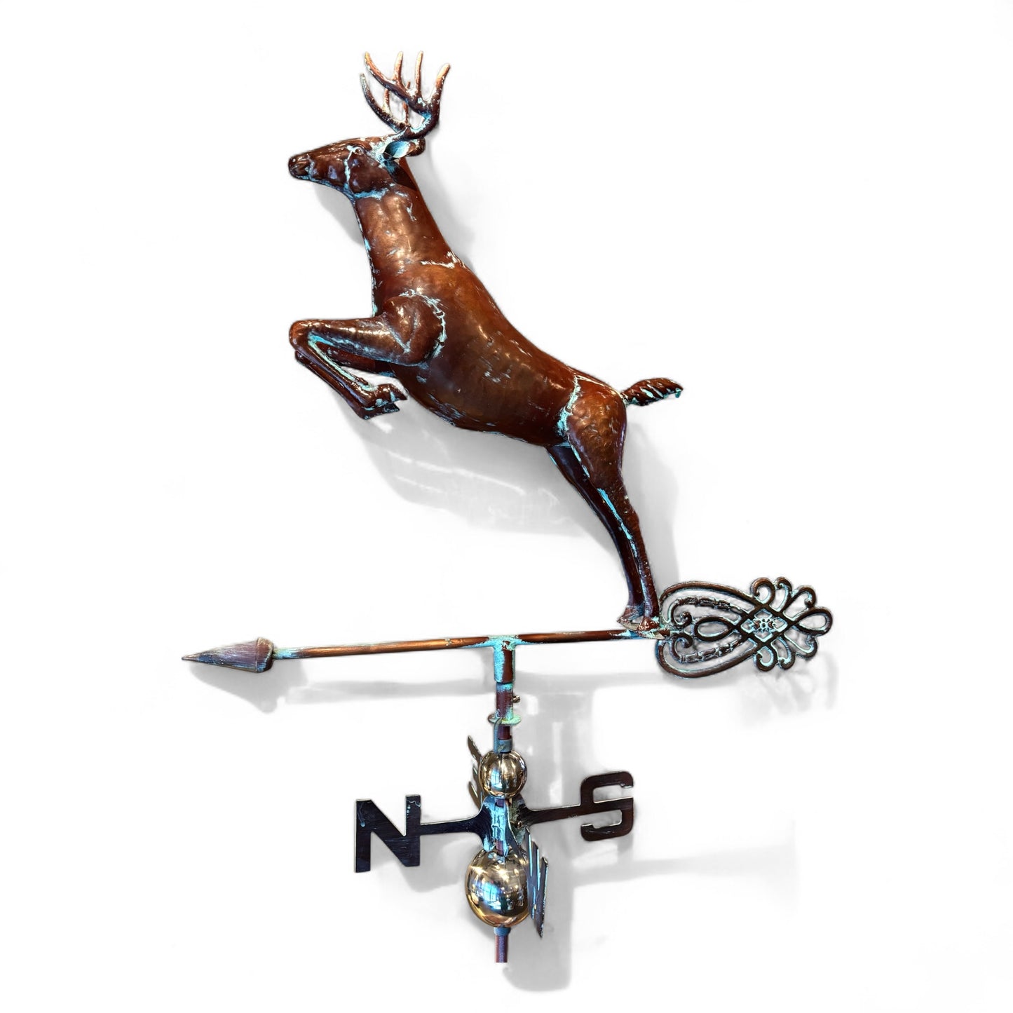 Handcrafted 3D Leaping Buck Weathervane